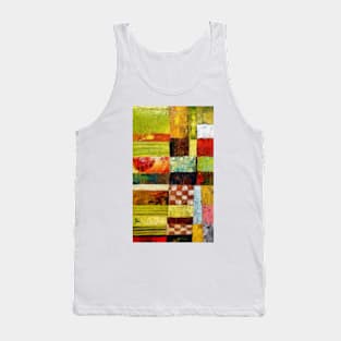 Abstract Color Study with Checkerboard and Stripes Tank Top